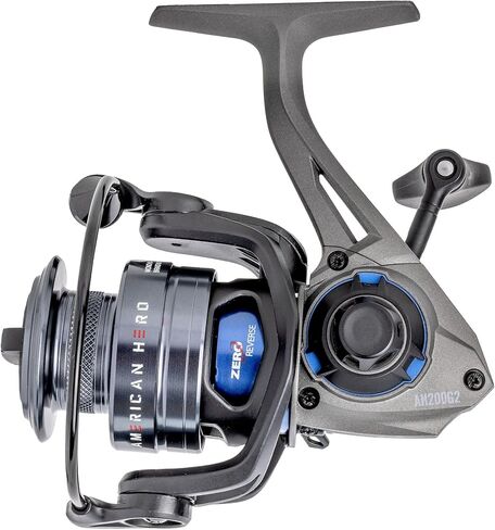 Lew’s American Hero Spinning Fishing Reel, 4+1 Bearings, Graphite Frame, Speed Gears, Speed Lube, Multi-Disc Drag, Gray/Black/Blue in Kuwait