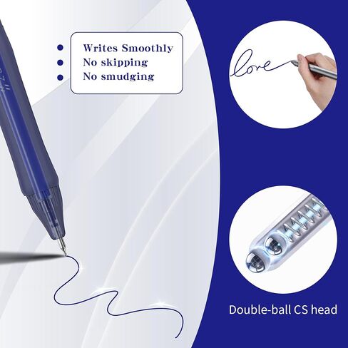 تعبئة Gel Pen 0.5 لأقلام النقر مع الربيع ، وتجفيف الحبر السريع حبر الحبر الأسود الأقلام الكتابة الملساء للمجلات (0.5 مم نصيحة غرامة ، حزمة من 10) in Kuwait