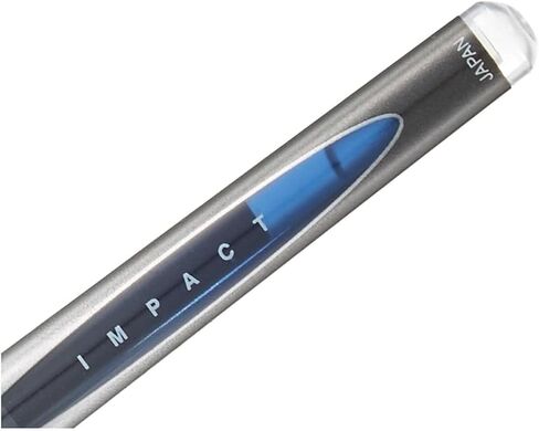 أقلام جل Signo Impact من uni-ball 218990000 UM-153S مع قبضة مطاطية، جل أسود، سن 1 مم (عبوة من 12 قطعة) in Saudi Arabia