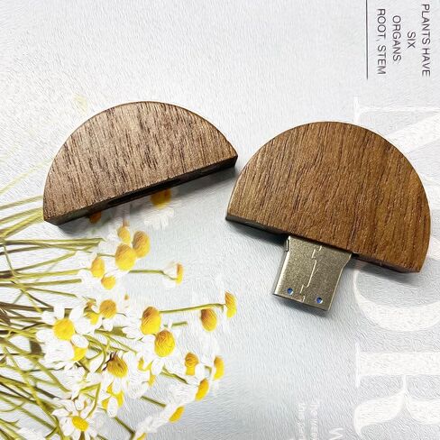محرك أقراص فلاش خشب USB على شكل مستدير مع صندوق هدايا Tatmohik 64GB USB 3.0 حفلات زفاف USB لتخزين صور الإبهام الخشبية للتجمع لحفل الزفاف ، عيد ميلاد ، عيد الحب in Kuwait