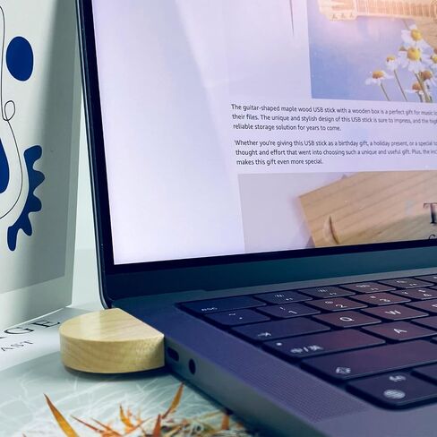 Round Shape Wood USB Flash Drive with Gift Box TATMOHIK 64GB USB 3.0 Wedding USB Memory for Storing Photos Walnut Wooden Thumb Drive for Keepsakes for Wedding, Birthday, Valentines Day in Saudi Arabia