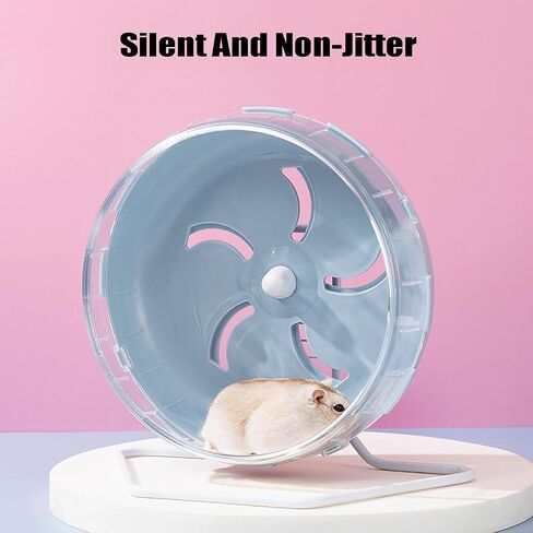 GKYZBB Green Hamster Wheel, 8.5 inch Silent Hamster Exercise Running Wheel with Stand,Pet Small Animals Exercise Running Toys,Adjustable Quiet Spinner for Guinea Pigs, Sugar Gliders, Gerbils in Kuwait