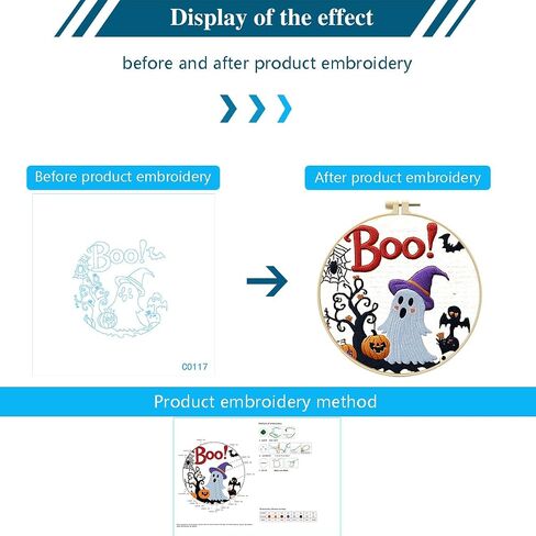 Zhenqing Christmas Embroidery Kits للبالغين المبتدئين ، ومجموعات التطريز اليدوي مع نمط التطريز المختوم ، ومجموعات تخزين عيد الميلاد Crewel مع مجموعة Hoop-4 قطعة (C0042) in Kuwait