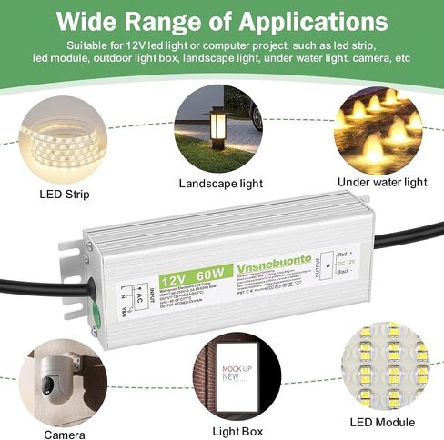 مزود الطاقة 12 فولت 300W ، 90-130V AC إلى محول 12V DC 25A ، برنامج تشغيل LED مقاوم للماء IP67 ، محول جهد منخفض 12 فولت ، محول مع 3 دبوس قابس لضوء LED ، الاستخدام الداخلي في الهواء الطلق in Saudi Arabia