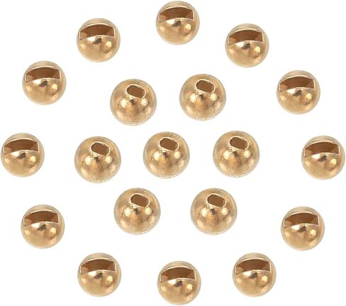 PATIKIL 6.4 mm Tungsten Slotted Beads for Fly Tying, 50 Pcs Tungsten Beads Round Bead Head Ball for Jig Hooks Fishing Fly Tying Materials, Dark Silver in Saudi Arabia