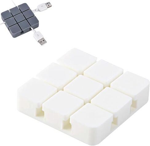 8 Palace Grids Cord Holder, Charging Cable Organizer with Adhesive, Cable Management, Charging Cord Organizer, Sticks to Wood, Marble, Metal, Glass, Cord Holder for Nightstand, Desk, Office in Saudi Arabia