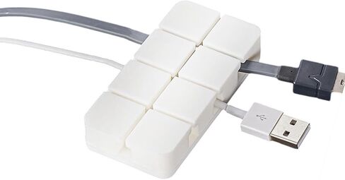 8 Palace Grids Cord Holder, Charging Cable Organizer with Adhesive, Cable Management, Charging Cord Organizer, Sticks to Wood, Marble, Metal, Glass, Cord Holder for Nightstand, Desk, Office in Saudi Arabia