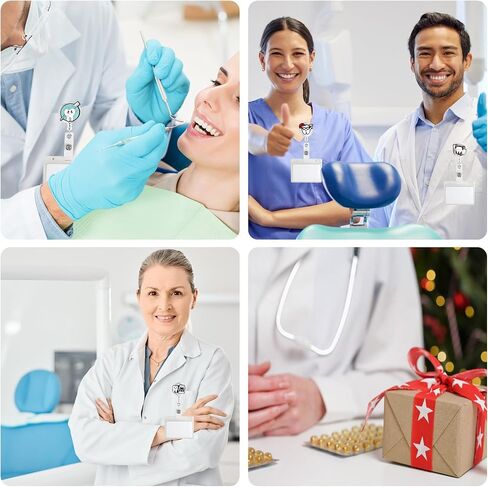 24PCS ممرضة شارة بكرة ، قابلة للسحب معرف الشارة شارة حاملي ممرضة الملحقات للطبيب ， طالب التمريض مقطع شارة هوية ، مواد مكتب مستشفى الصحة الطبية. in Kuwait