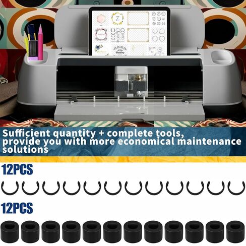 14pcs Retaining Springs for Cricut Maker, Rubber Roller Resolution and Replacement Rubber Roller for Cricut Maker, Prevent Rubber from Moving Retaining Clamp Ring in Kuwait