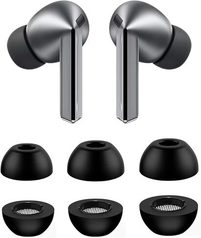 Eartips Compatible with Galaxy Buds 3 Pro SM-R630N Earbuds, 6 Pairs S/M/L Sizes Soft Silicone Tips Replacement Earbuds Tips, Compatible with Galaxy Buds 3 Pro SM-R630N 6 Pairs Gray in Saudi Arabia