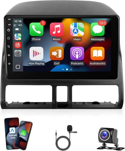 Leadfan Android Car Stereo for Honda CRV 2007-2011 Car Screen Wireless CarPlay Android Auto,9 Inch Touch Screen Blutooth Car Radio GPS Navigation WiFi Backup Camera FM SWC in Kuwait