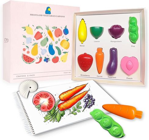 R&DLanci Cute Animal Shaped Crayons for Kids, 11-Piece Crayon Set with Eraser & Drawing Paper, Non-Toxic, Easy to Hold, Mess-Free, Safe for Toddlers, Ideal Art Supplies for Ages 3+ in Kuwait