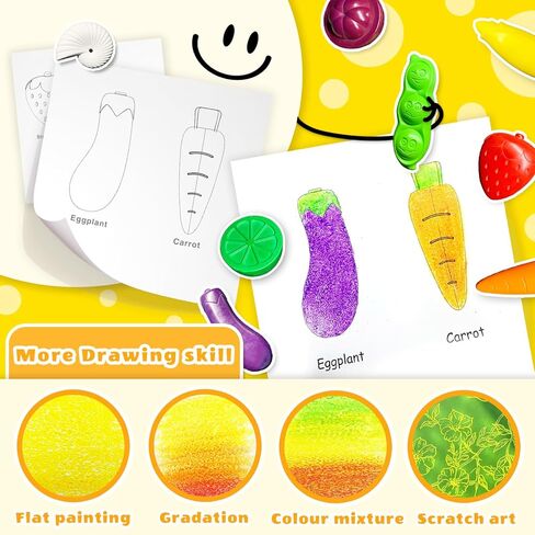 R&DLanci Cute Animal Shaped Crayons for Kids, 11-Piece Crayon Set with Eraser & Drawing Paper, Non-Toxic, Easy to Hold, Mess-Free, Safe for Toddlers, Ideal Art Supplies for Ages 3+ in Kuwait