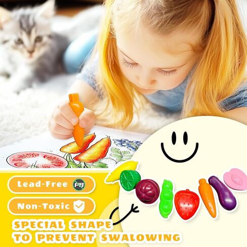 R&DLanci Cute Animal Shaped Crayons for Kids, 11-Piece Crayon Set with Eraser & Drawing Paper, Non-Toxic, Easy to Hold, Mess-Free, Safe for Toddlers, Ideal Art Supplies for Ages 3+ in Kuwait