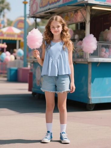 Girls Peplum Babydoll Tank Tops Sleeveless Loose Flowy Shirts Summer Casual Shirred Tops in Kuwait