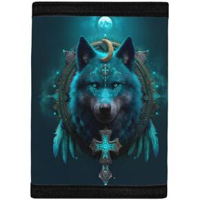 محفظة GLUDEAR للأولاد، محفظة رجالي، محفظة ثلاثية الطي مطبوعة على شكل جمجمة مضيئة وحقائب للعملات المعدنية منظم للأموال، جمجمة مضيئة للنار in Kuwait