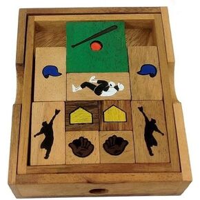 Towards Freedom Wooden IQ Sliding Block Klotski Brain Teaser Puzzle - Travel Game Gift in Kuwait