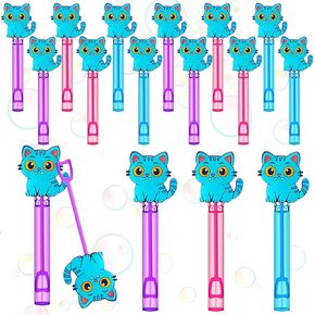 24 Pcs Bow Mini Bubble Wands Cute Kitty Party Favors Kawaii Pink Bow Bubbles Sticks Wands for Cartoon Cat Kitten Theme Birthday Party Supplies, Goodie Gift Bag, Classroom Prizes, Outdoor Activity in Kuwait