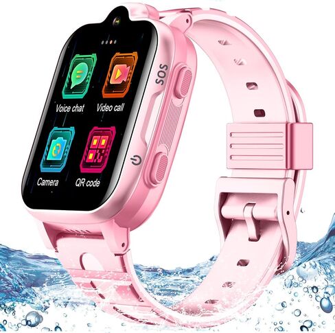 4G GPS Smart Watch for Kids GPS Tracker Phone Watch Whatsapp Video Call SOS Alarm Voice Chat Message and Text Real-Time Elderly Tracking Smartwatch for Age 3-15 Gift Black in Saudi Arabia