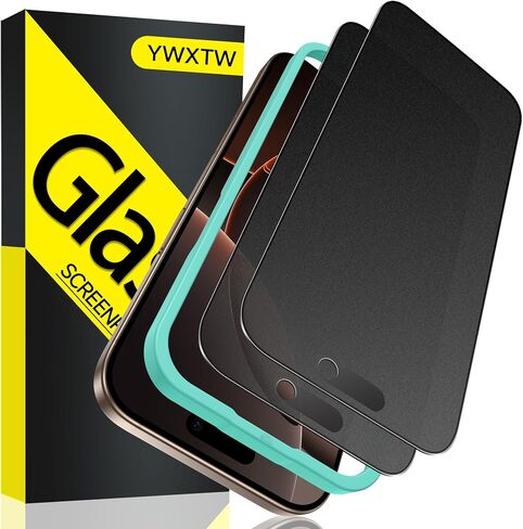 YWXTW Privacy Screen Protector for iphone 16 Pro Max [Zero-Bubble][28°Anti-Spy] 9H+ Tempered Glass Privacy Screen Protector for iphone 16 pro max 6.9" [Auto-Alignment Kits] HD Full Coverage [2 Pack] in Saudi Arabia