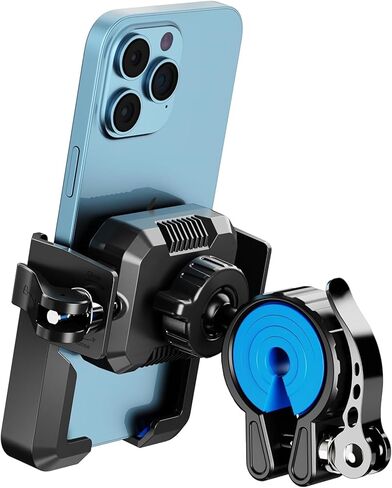 Anti-Vibration Motorcycle Phone Mount & Bike Phone Holder - Durable Phone Holder for Bike and Motorcycle, Bicycle Phone Mount, Fits All Smartphones in Saudi Arabia