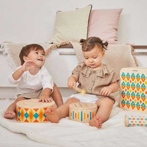 Plantoys Wooden Banjo Musical Toy Stermed Instrumed (6411) | مصنوعة بشكل مستدام من الخشب المطاطي والدهانات والأصباغ غير السامة in Kuwait