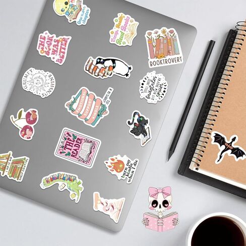 126 PCS kindle ملصقات ، ملصقات مكتوه مضحكة للقراء شارات فينيل حار لجهاز الكمبيوتر المحمول iPad ebook reader bottle bottle girls holographic romance in Kuwait