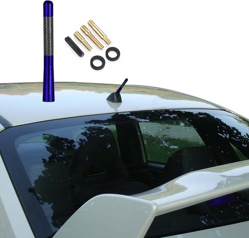 Jsorum 4.7 Inch Carbon Fiber Short Automotive Antenna, Short Carbon Fiber Radio Antenna, Carbon Fiber Antenna, Universal Car Antenna Replacement for Ford Focus, Black in Saudi Arabia