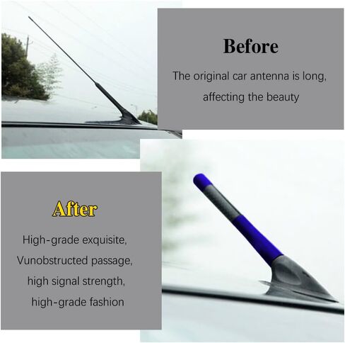 Jsorum 4.7 Inch Carbon Fiber Short Automotive Antenna, Short Carbon Fiber Radio Antenna, Carbon Fiber Antenna, Universal Car Antenna Replacement for Ford Focus, Black in Saudi Arabia
