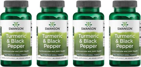 Swanson Premium- Turmeric & Black Pepper - Antioxidant, Digestion & Joint Support - 90 Veg Caps in Saudi Arabia