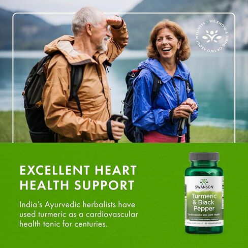 Swanson Premium- Turmeric & Black Pepper - Antioxidant, Digestion & Joint Support - 90 Veg Caps in Saudi Arabia