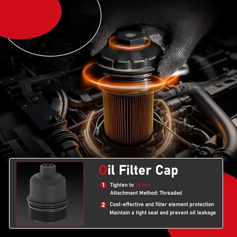 غطاء فلتر زيت المحرك يناسب جيب رانجلر شيروكي دودج تشارجر رحلة تشالنجر رام كرايسلر 200 300 تاون آند كانتري، غطاء مبرد الزيت 3.6 لتر، متوافق مع دورمان 926-959 926-876 in Kuwait
