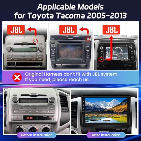 NHOPEEW [2 + 64G] Stereo Car to Toyota Tacoma 2005-2013 - 9 بوصة شاشة تعمل باللمس Android 13 ترقية - Carplay اللاسلكي و Android Auto ، DSP Audio ، WiFi ، GPS ، FM/RDS Radio + AHD Camera in Kuwait