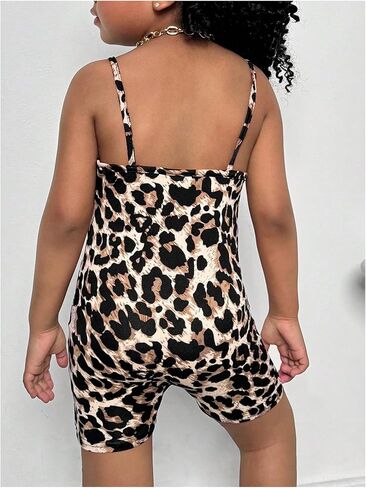 Soly Hux Girl's Leopard Cami Romper Cheetah Print Summer Plexsuit in Kuwait
