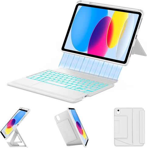 OYOSUOGG Keyboard Case for iPad Air 11-inch M2/ Air 5th/ 4th Generation, Detachable Bluetooth Keyboard with Pencil Holder 10.9 inch, Folio Smart Case for iPad Air 11 2024 / Pro 11 4th/3rd/2nd/1st Gen in Kuwait