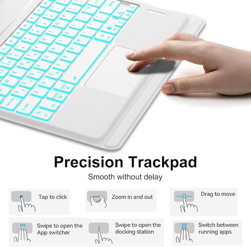 OYOSUOGG Keyboard Case for iPad Air 11-inch M2/ Air 5th/ 4th Generation, Detachable Bluetooth Keyboard with Pencil Holder 10.9 inch, Folio Smart Case for iPad Air 11 2024 / Pro 11 4th/3rd/2nd/1st Gen in Saudi Arabia