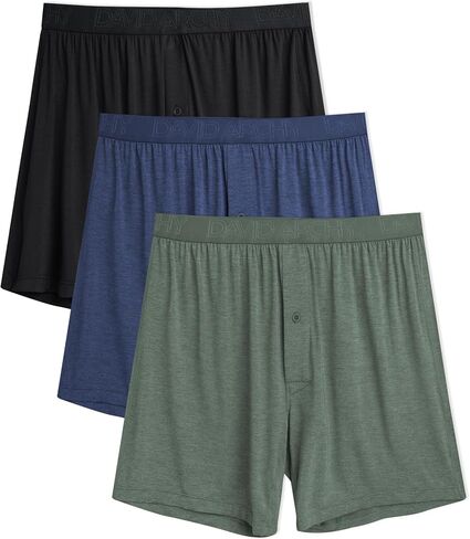 DAVID ARCHY Mens Boxer Shorts Cooling Breathable Loose Mens Boxers Moisture-Wicking Boxers for Men Pack in Saudi Arabia