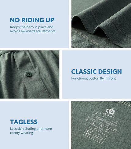 DAVID ARCHY Mens Boxer Shorts Cooling Breathable Loose Mens Boxers Moisture-Wicking Boxers for Men Pack in Saudi Arabia