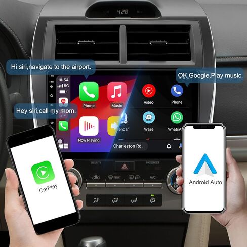 2+32g Android 12 Double Din Car Stereo لتويوتا كامري 2012-2014 مع 10.1 بوصة من الشاشة التي تعمل باللمس المدمج في Carplay اللاسلكي/Android Auto/GPS/Bluetooth/FM/Aux-in/القيادة/الكاميرا الاحتياطية in Kuwait