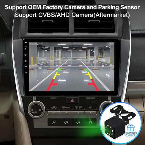 2+32g Android 12 Double Din Car Stereo لتويوتا كامري 2012-2014 مع 10.1 بوصة من الشاشة التي تعمل باللمس المدمج في Carplay اللاسلكي/Android Auto/GPS/Bluetooth/FM/Aux-in/القيادة/الكاميرا الاحتياطية in Kuwait