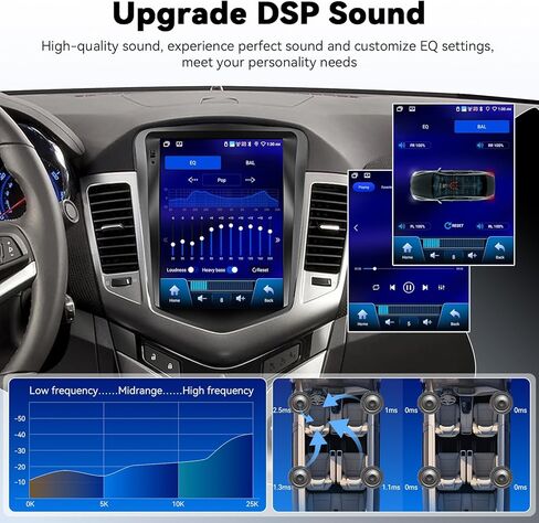 [2+64g Android 13] استريو لراديو السيارة لشيفروليه تشيفي كروز J300 2009-2014 مع رابط Carplay و Android Auto/Mirror ، 9.7 بوصة شاشة Bluetooth التي تعمل باللمس in Kuwait