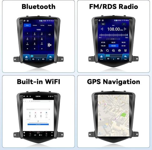[2+64g Android 13] استريو لراديو السيارة لشيفروليه تشيفي كروز J300 2009-2014 مع رابط Carplay و Android Auto/Mirror ، 9.7 بوصة شاشة Bluetooth التي تعمل باللمس in Kuwait