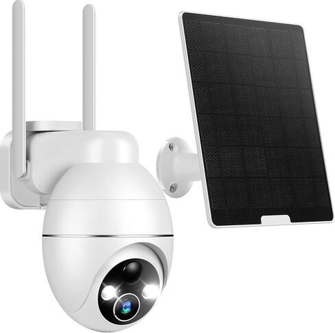 Security Cameras Wireless Outdoor Indoor, 2.4GHz WiFi Lightbulb Cameras for Home Security, 360°PTZ, Color Night Vision, Motion Detection, 2-Way Audio, Spotlight Audible Alarm in Saudi Arabia