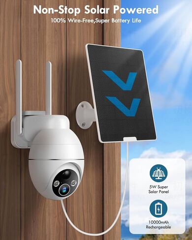 Security Cameras Wireless Outdoor Indoor, 2.4GHz WiFi Lightbulb Cameras for Home Security, 360°PTZ, Color Night Vision, Motion Detection, 2-Way Audio, Spotlight Audible Alarm in Saudi Arabia