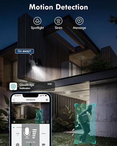 Security Cameras Wireless Outdoor Indoor, 2.4GHz WiFi Lightbulb Cameras for Home Security, 360°PTZ, Color Night Vision, Motion Detection, 2-Way Audio, Spotlight Audible Alarm in Saudi Arabia