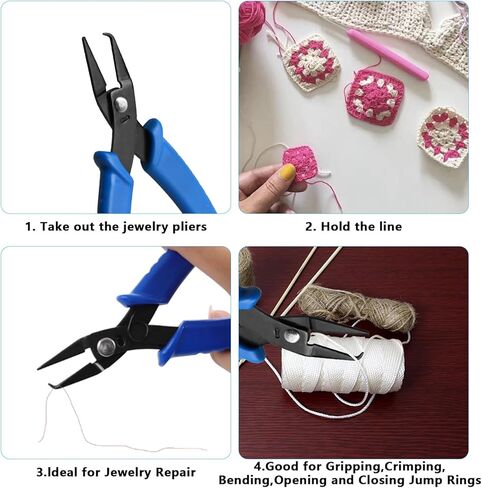 3 Pcs Jewelry Making Tools Pliers Kit, Includes Needle Nose/Round Nose Pliers/Diagonal, Wire Cutters for Jewelry Making Wire Wrapping Beading Crafts Matte Handle in Kuwait