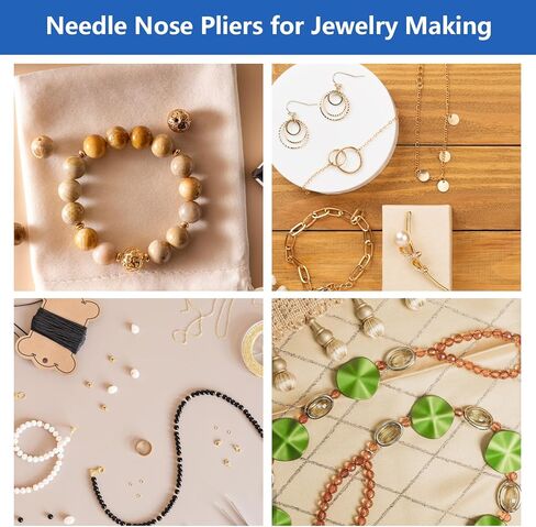 3 Pcs Jewelry Making Tools Pliers Kit, Includes Needle Nose/Round Nose Pliers/Diagonal, Wire Cutters for Jewelry Making Wire Wrapping Beading Crafts Matte Handle in Kuwait