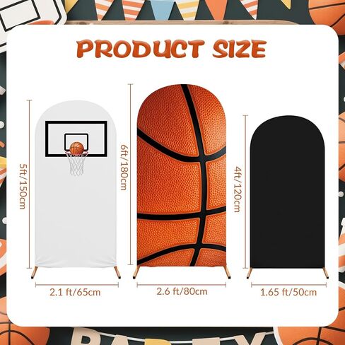 3 Pcs Soccer Arch Backdrop Stand Cover 4ft, 5ft, 6ft Spandex Fitted Sports Theme Birthday Arch Cover Photo Background Props for Birthday Party Decoration in Saudi Arabia