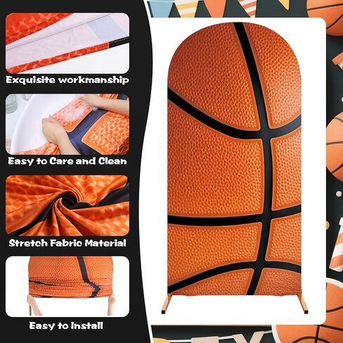 3 Pcs Soccer Arch Backdrop Stand Cover 4ft, 5ft, 6ft Spandex Fitted Sports Theme Birthday Arch Cover Photo Background Props for Birthday Party Decoration in Saudi Arabia