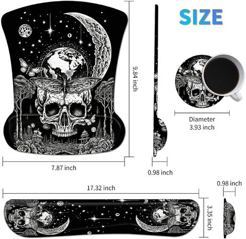 Ergonomic Mouse Pad with Wrist Support Gel Mouse Pads and Upgrade Keyboard Wrist Rest Pad Set, Coasters Non-Slip PU Base Mouse Mat for Office Gaming Computer Laptop Home, Hummingbird Flower in Saudi Arabia